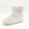 Colorful plush upper with faux fur lining boot for women 