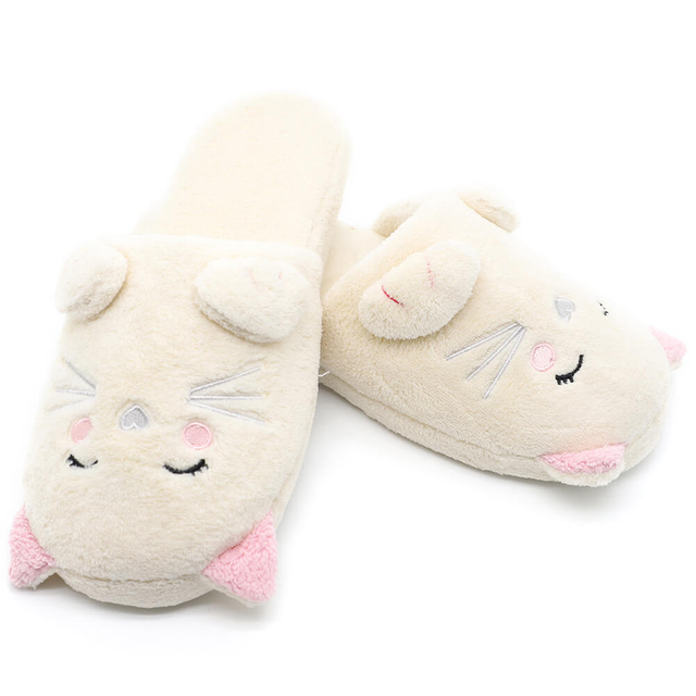  Good quality cuddly cat slippers indoor for Girls