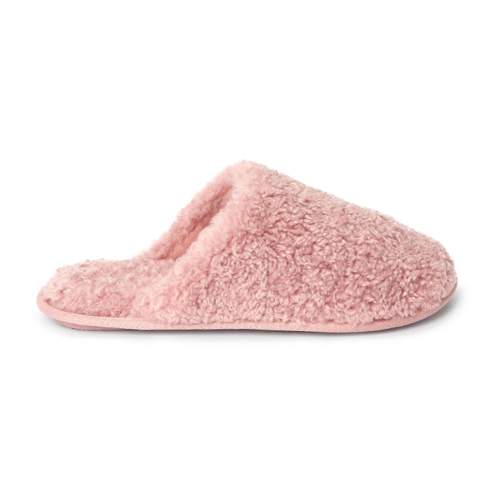 Winter rubber teddy fleece comfy sole lady slippers