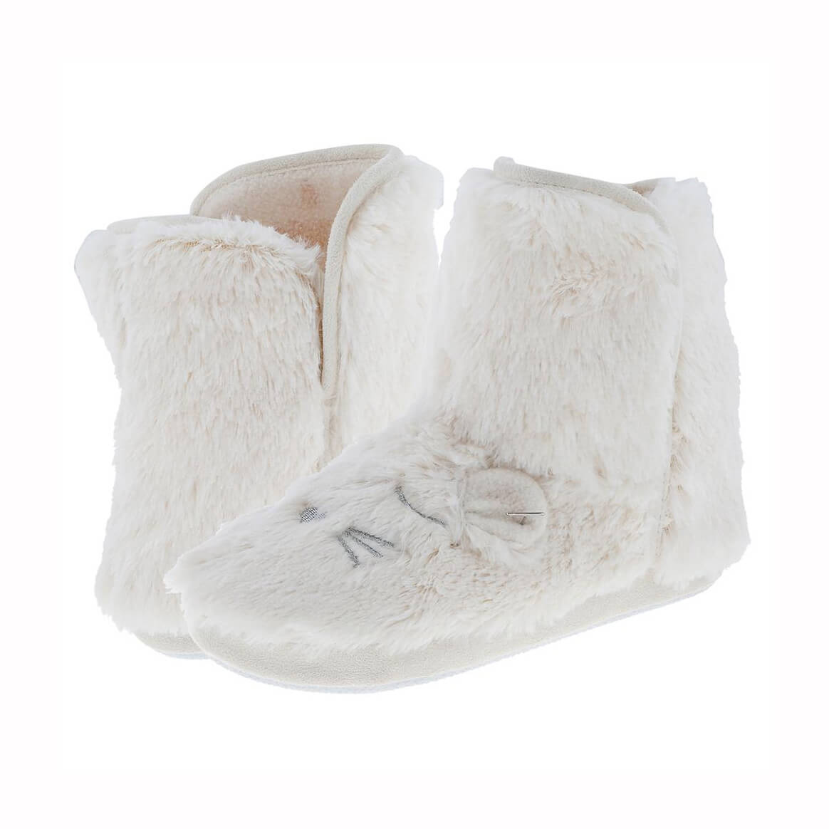 Faux fur sleeping mouse slipper boot for women