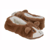 Ladies corgi faux fur pull on slipper socks with 3D ears