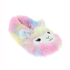 Girls' lovely warm faux fur rainbow slipper