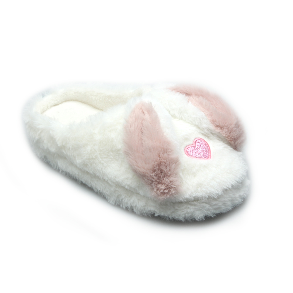 Cute bunny fuzzy slippers with long ear