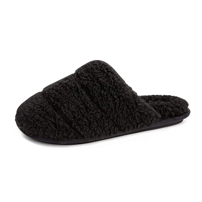 Women's indoor fur plush flat comfortable soft warm slides slippers