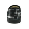 Men's warm closed-back check plaid upper slippers