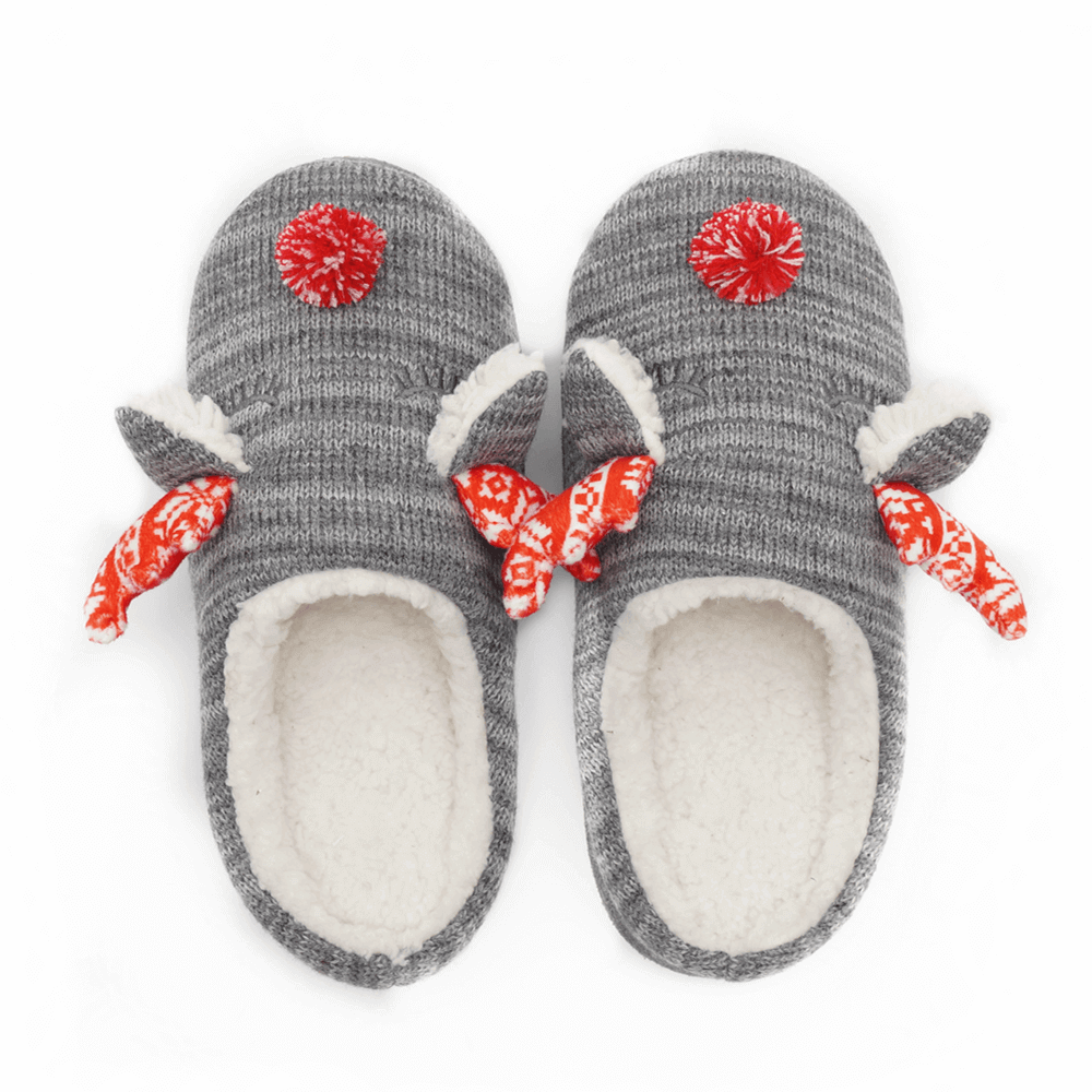 Cozy elk indoor home slippers for women