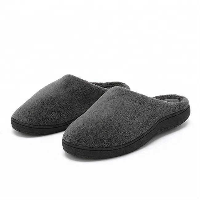 Men's soft warm winter slip-on daily slippers 