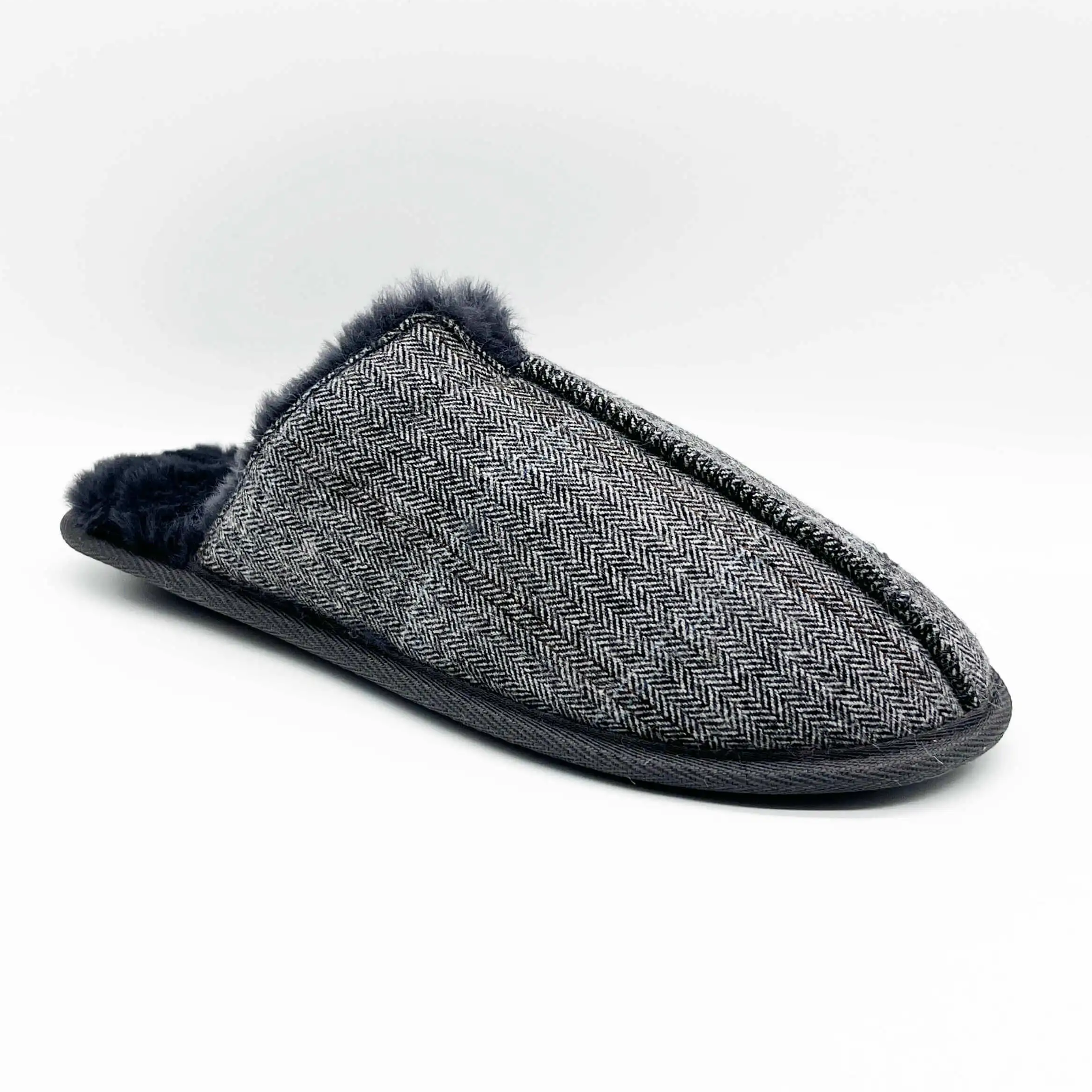 Simple plaid household daily warm floor slippers