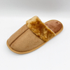 Comfy suede fabric upper warm slipper with TPR sole