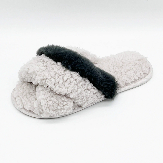 Cotton fluff cross brand home slipper for women