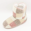 Four-colour patchwork teddy fleece boot for girls