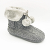 Knitted fabric upper with faux fur lining boot for women 