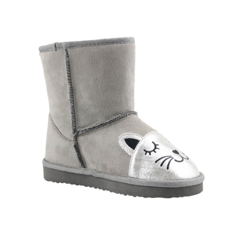 Cute Small Cat Fur Snow Boots For Boys And Girls