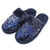 Soft warm wholesale sequin winter slippers