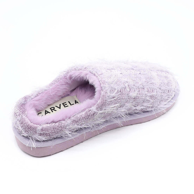 Fashion trendy knit house winter women slippers