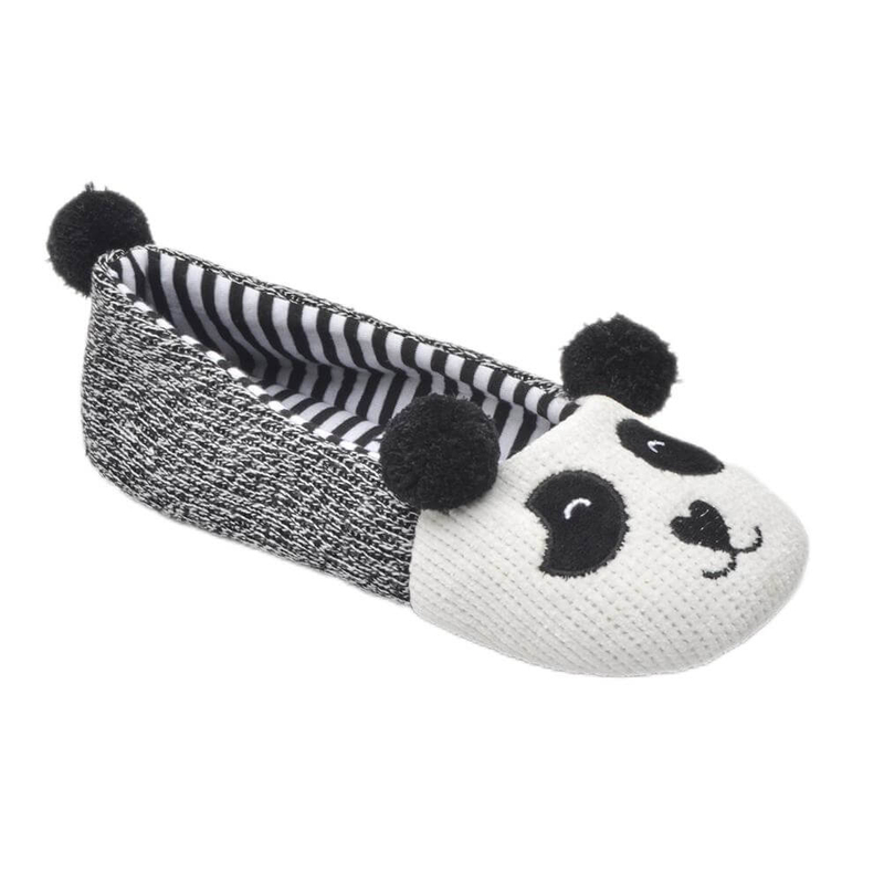 Girls kids cartoon design Panda fluffy novelty slippers