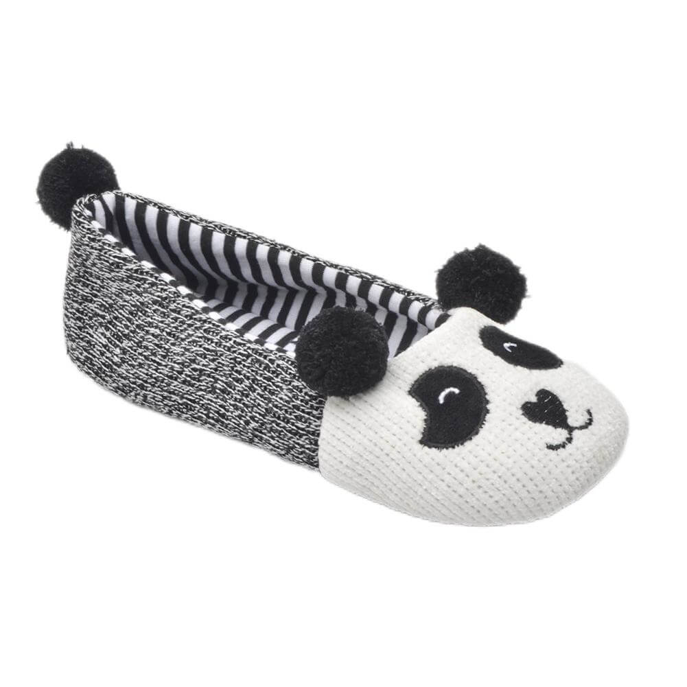 Girls kids cartoon design Panda fluffy novelty slippers