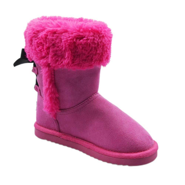 Bright color suede belt knot girl outdoor boots