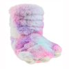 Toddler girl's multi-color faux fur claw boot with 3D parts