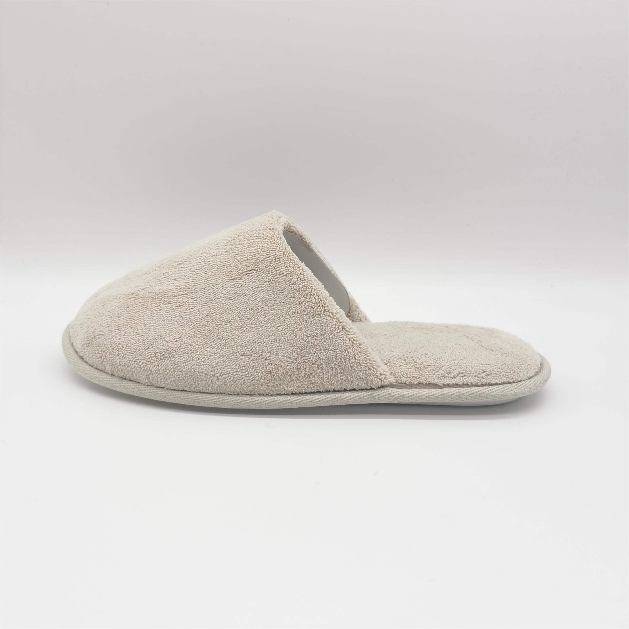 Slipper with terry upper and lining for women and men