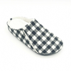 New black and white plaid cotton fabric warm slippers