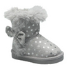 Bow style glitter printing cute warm winter kids snow boot