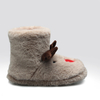 Winter furry cute reindeer Christmas baby indoor booties