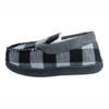 Boys buffalo plaid moccasin with faux suede trim