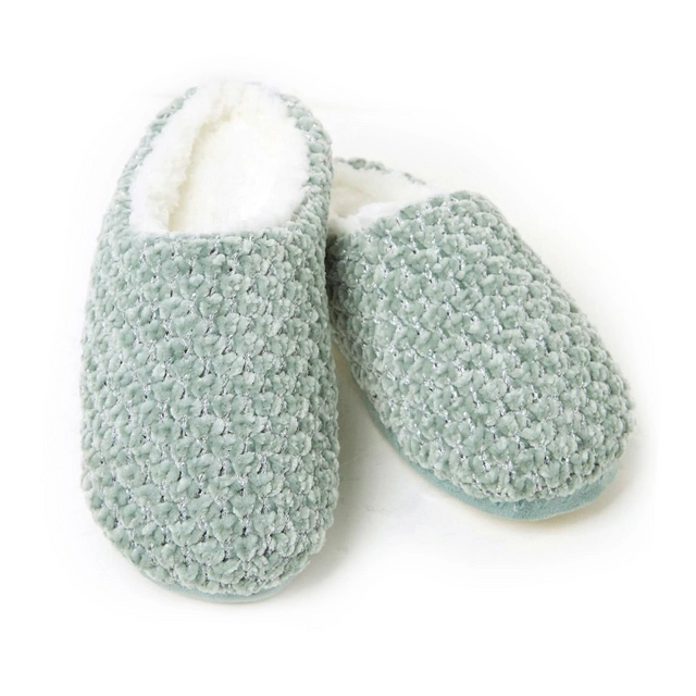 Light color plush adult house slippers