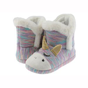 Girls glam unicorn knit bootie with 3D parts