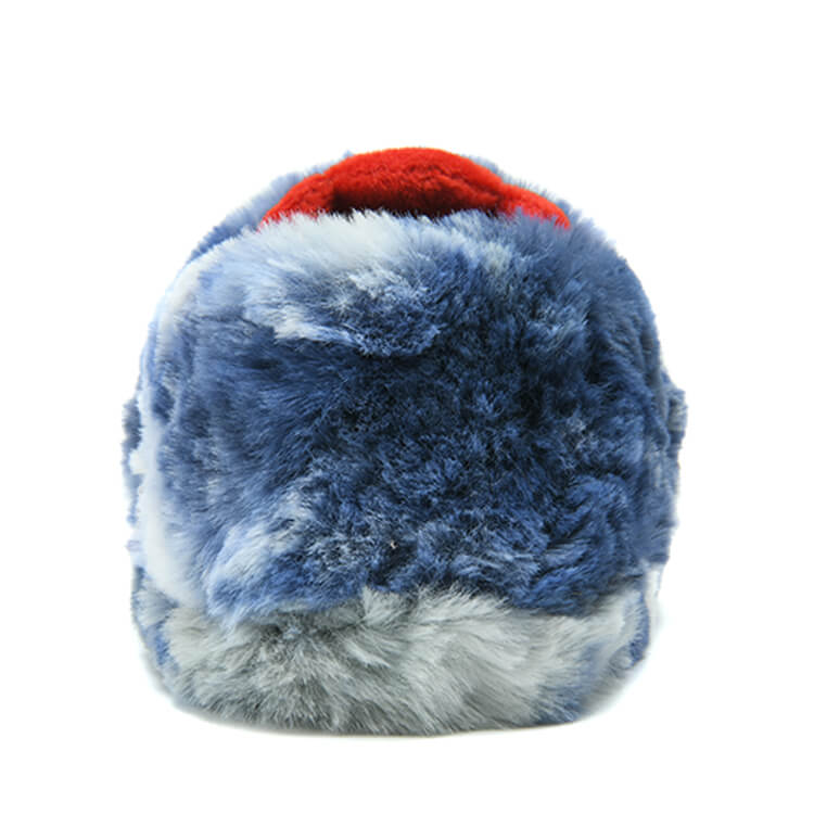 Cute blue fur embroidery slippers for kids