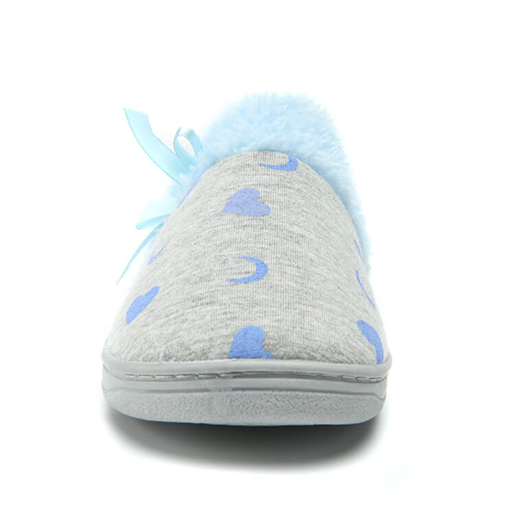 Women's indoor heart and moon printing slippers