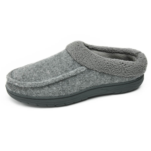 Fuzzy rubber house winter felt men's slippers