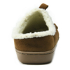 Durable winter warm brown microfiber outdoor slipper