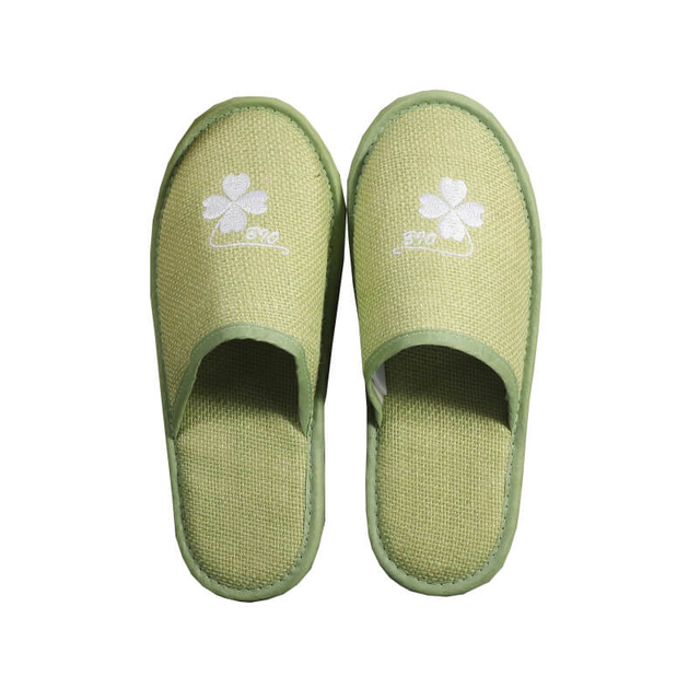 Wholesale eco-friendly linen hotel slippers