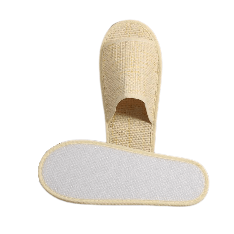 Eco-friendly Comfortable Natural Fabric Straw Hotel Slippers With Biodegradable EPE Sole