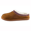 Men's faux suede moccasin with contrast whipstitching