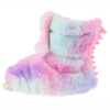 Toddler girl's multi-color faux fur claw boot with 3D parts