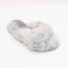 Winter women's fluffy fur indoor cross-band slippers