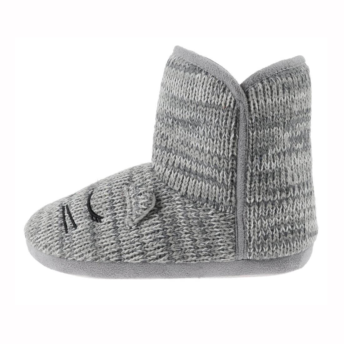 Knitted sleeping mouse bootie for women