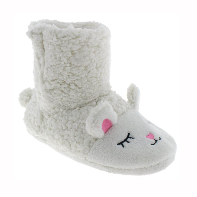 Cotton fluff sleeping lamb slipper boot for girl