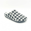 New black and white plaid cotton fabric warm slippers