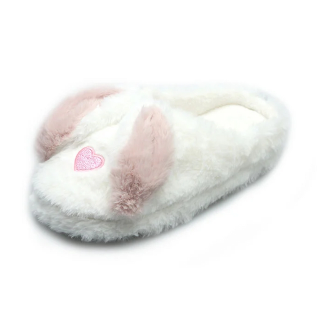 Cute bunny fuzzy slippers with long ear