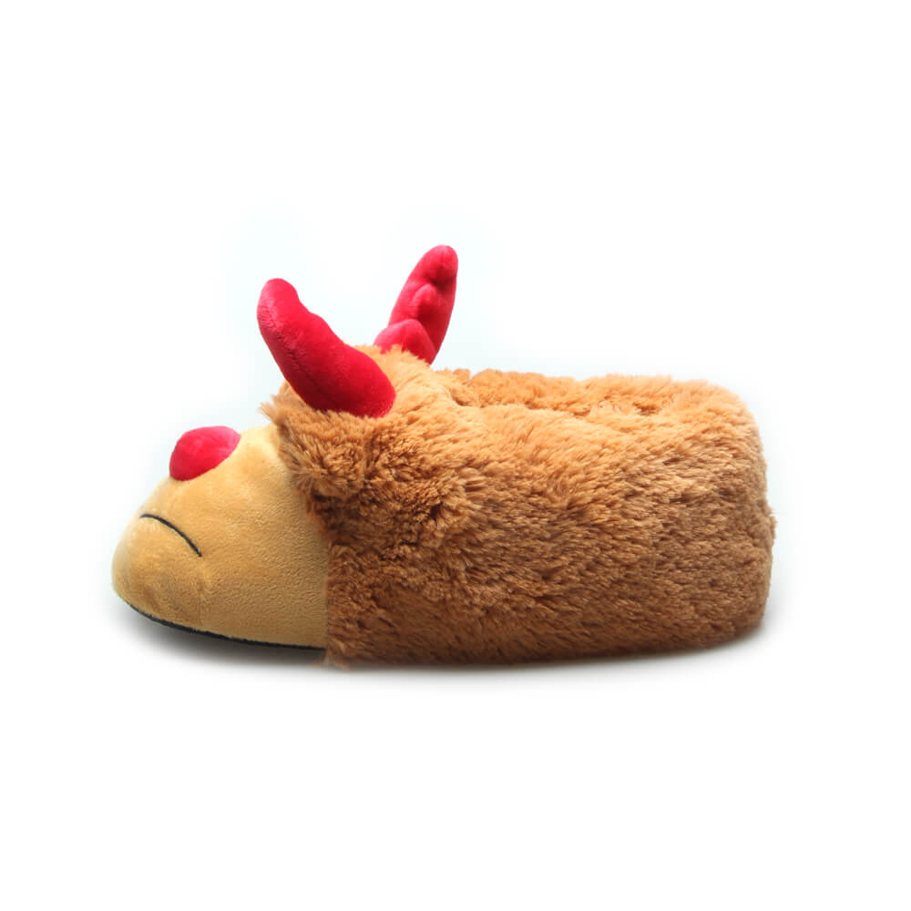 Plush men winter animal slipper 