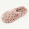 Pink rose fur upper home slippers for women