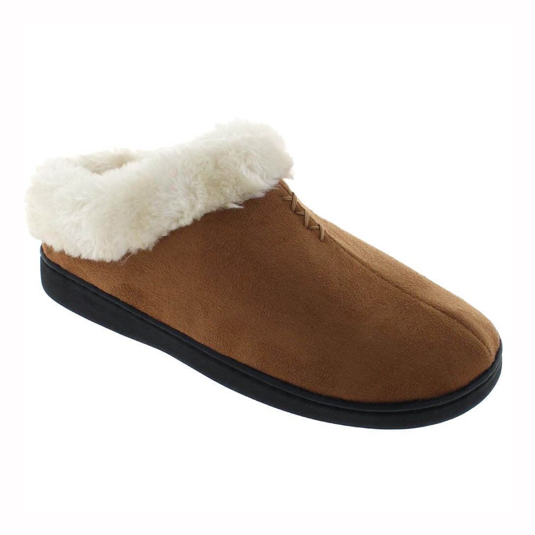 Ladies' suede fabric warm comfy snow slipper