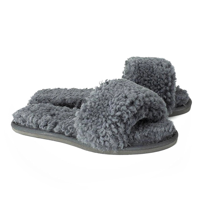 Ladies TPR house plush warm indoor outdoor fur home slippers