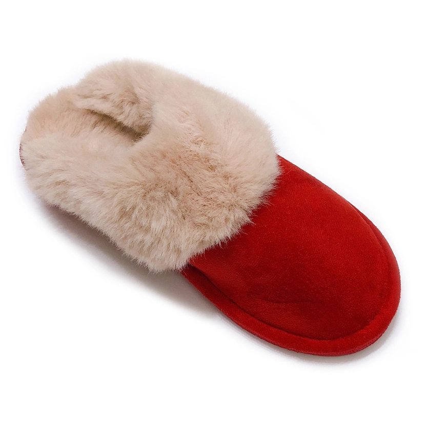 Suede fabric memory foam comfy winter house slippers