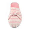 Cotton stripe jersey house slipper with bow