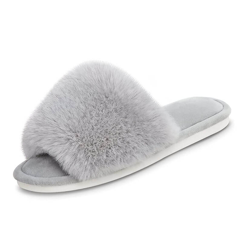 Women's faux fur house slippers